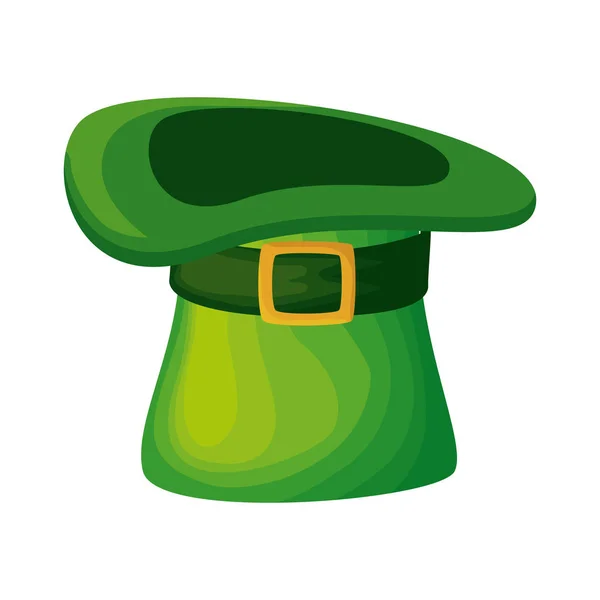 Saint patrick card with hat leprechaun — Stock Vector