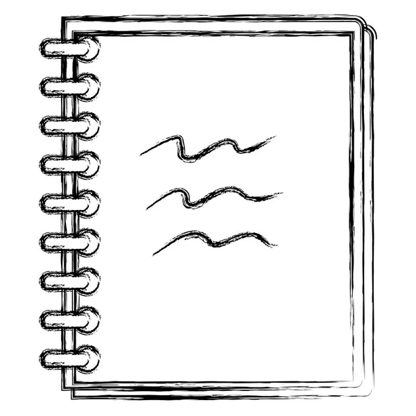 Caderno escola ícone isolado —  Vetores de Stock