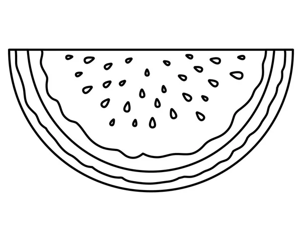 Pastèque fraîche portion de fruits tropicaux — Image vectorielle