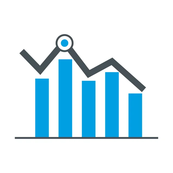 Statisztika bárok elszigetelt ikon vektoros illusztrátor — Stock Vector