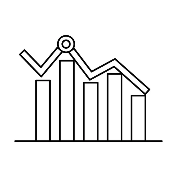 Statistics bars isolated icon vector illustrator — Stock Vector