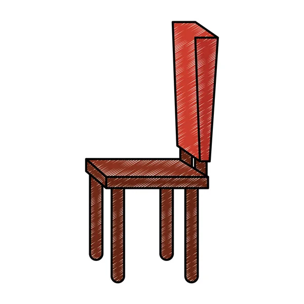 Wooden chair isolated icon — Stock Vector