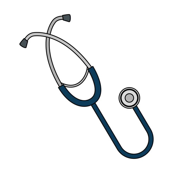 Stethoscope medical tool isolated icon — Stock Vector