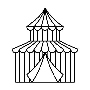 sirk çadır karnaval simgesi vektör illüstrasyon