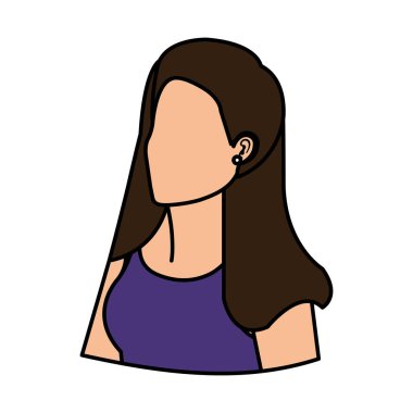 Sevimli genç kadın Avatar karakteri