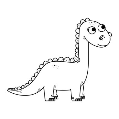 sevimli diplodocus komik karakter simgesi