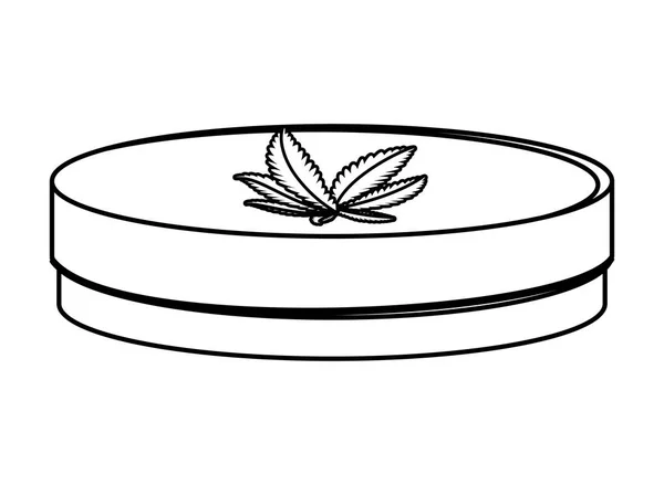 Cannabis ungüento icono del producto natural — Vector de stock