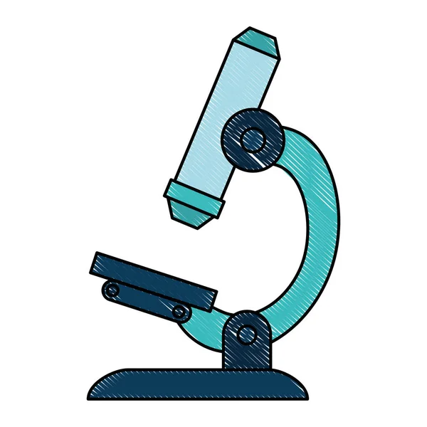 Microscoop laboratorium geïsoleerd pictogram — Stockvector