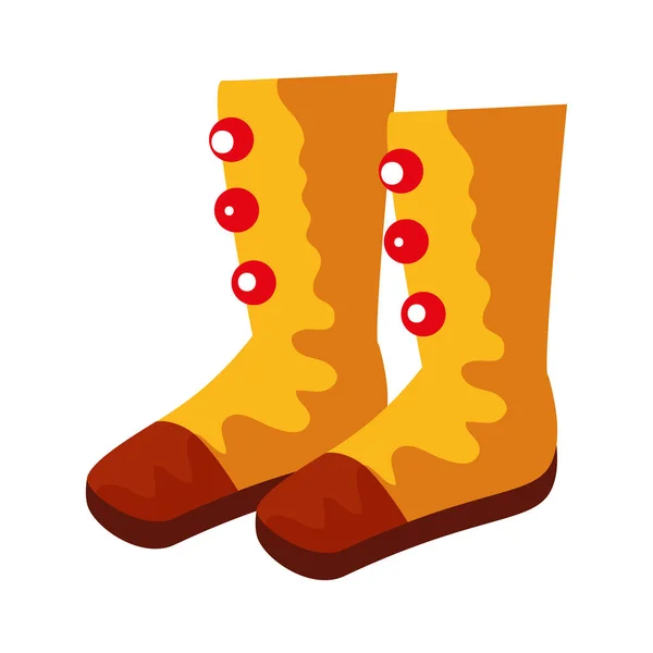 Circus artist boots accessory icon — Stock Vector