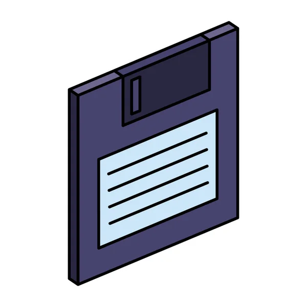 Ícone de armazenamento de dados de disquete — Vetor de Stock