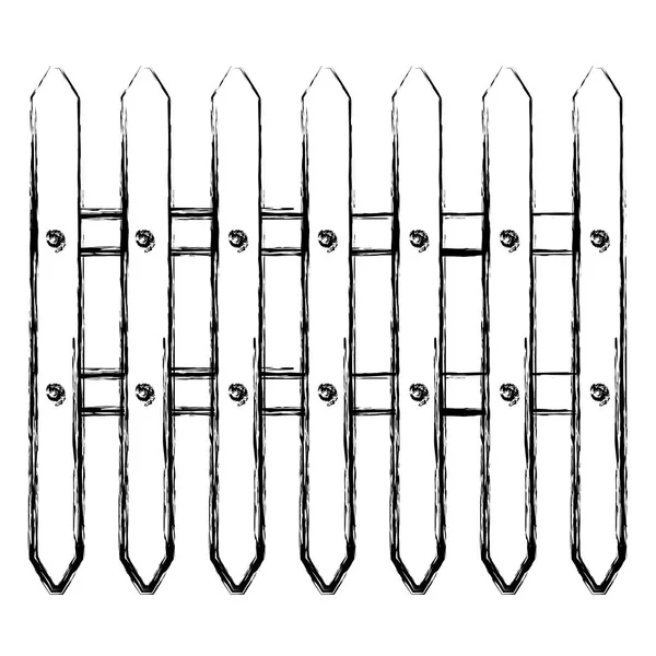 Clôture en bois icône isolée — Image vectorielle