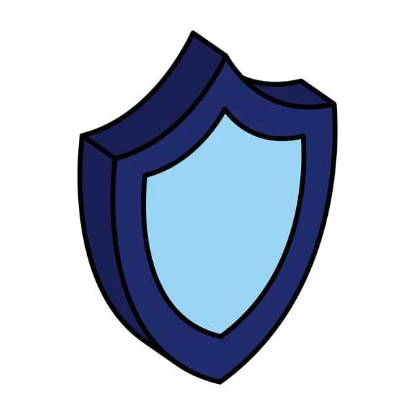 Bouclier sécurité garde icône isolée — Image vectorielle