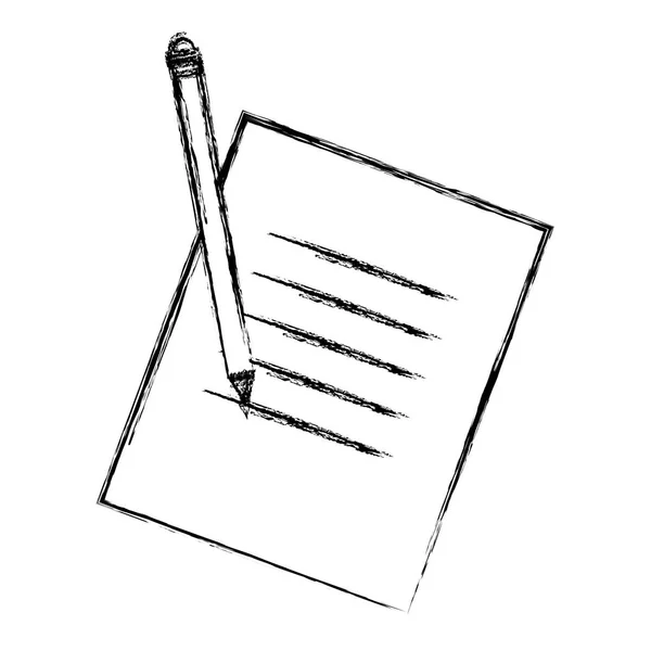Lápiz escribir con documentos — Archivo Imágenes Vectoriales