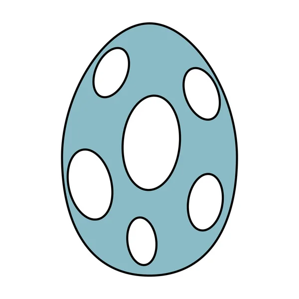 Lindo dinosaurio huevo cómic icono — Vector de stock
