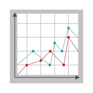 istatistik çubukları yalıtılmış simge vektör illüstratör