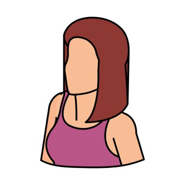 Sevimli genç kadın Avatar karakteri