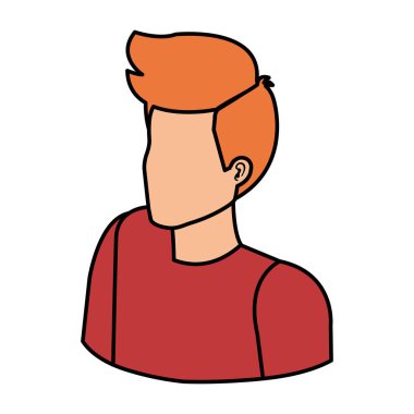 Genç ve rahat bir adam karakter