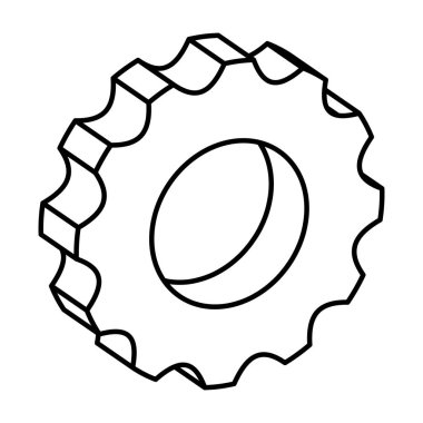 dişli makine ayarları izole edilmiş simge