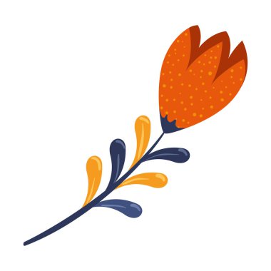 yapraklar simgesi vektör illüstrasyon ile gül