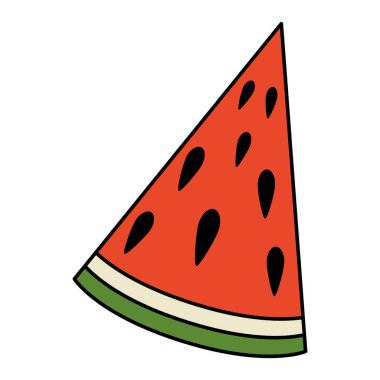 taze karpuz porsiyon yaz simgesi