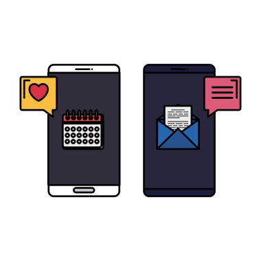 sosyal medya uygulaması ve takvimi ile akıllı telefonlar