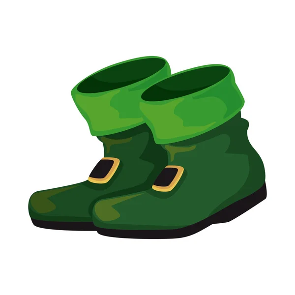 Botas duende santo patrick día — Vector de stock