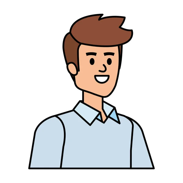Elegante hombre de negocios avatar carácter vector ilustración — Vector de stock