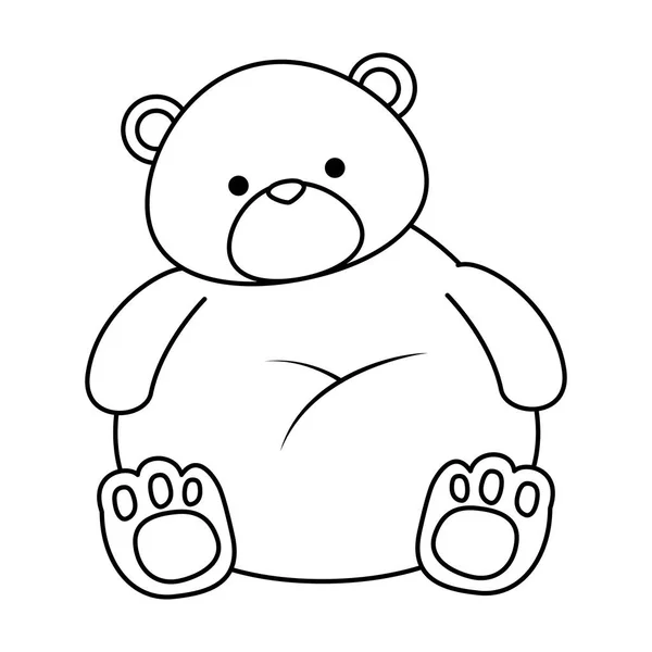 Χαριτωμένο μικρό αρκούδα αρκουδάκι παιχνίδι — Διανυσματικό Αρχείο