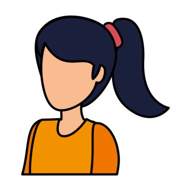 Sevimli genç kadın Avatar karakteri