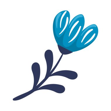 yapraklar simgesi vektör illüstrasyon ile gül