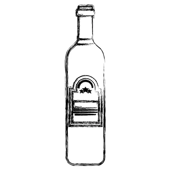 Wijn fles drank pictogram — Stockvector