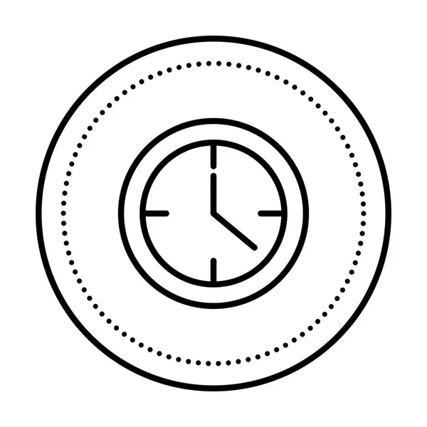 Reloj de tiempo icono aislado — Vector de stock