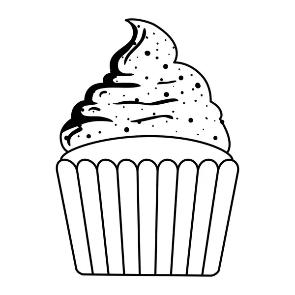 Doce cupcake pastelaria ícone isolado —  Vetores de Stock