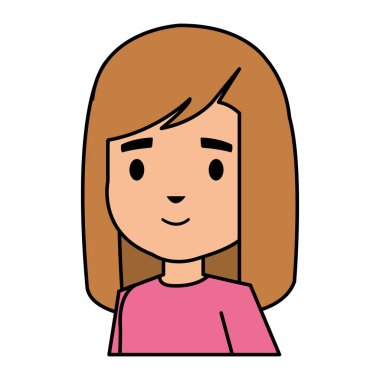 sevimli küçük kız çocuk karakter