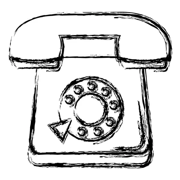 Telephone service isolated icon — Stock Vector