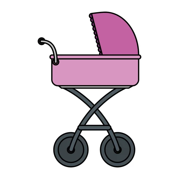 Carrinho de bebê transporte ícone isolado —  Vetores de Stock
