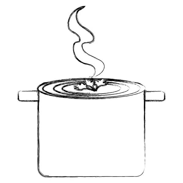 Olla de cocina sopa de cocina — Vector de stock