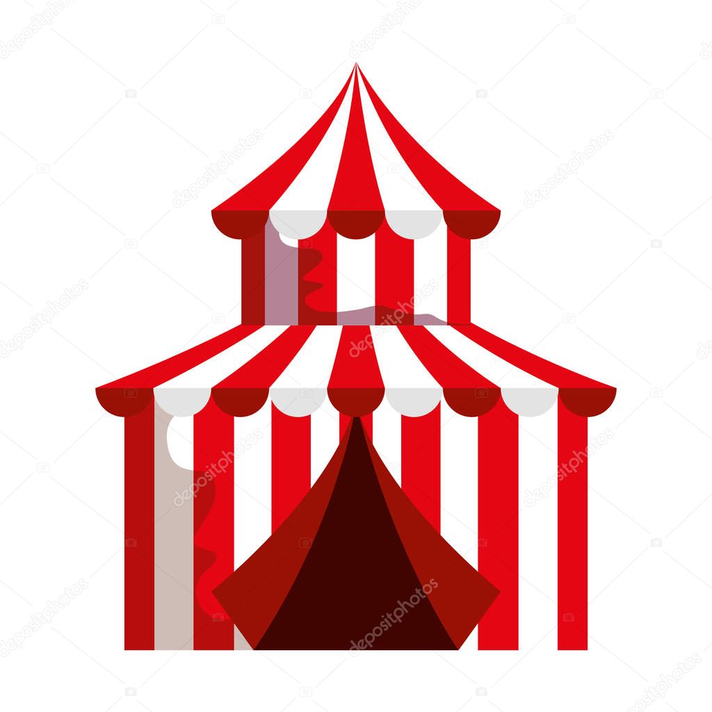 circus tent carnival icon vector illustration