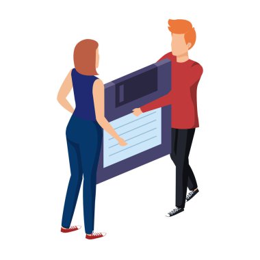 Disket veri deposunu kaldıran genç çift