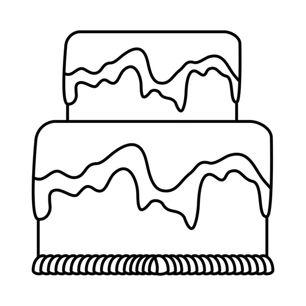 Lezzetli tatlı pasta pasta simgeleri — Stok Vektör