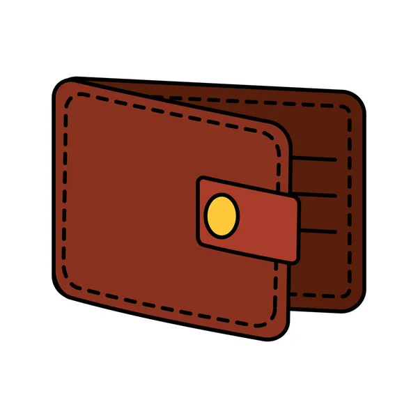 Wallet money financial isolated icon — Stock Vector