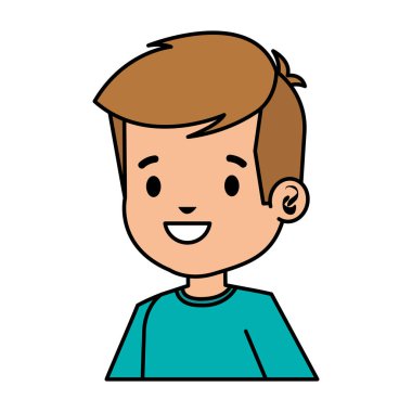 mutlu küçük çocuk komik karakter