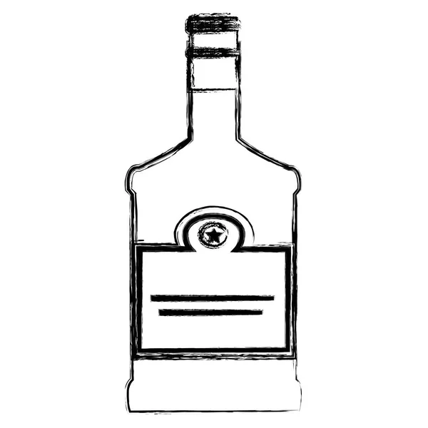 Whisky botella bebida icono — Archivo Imágenes Vectoriales