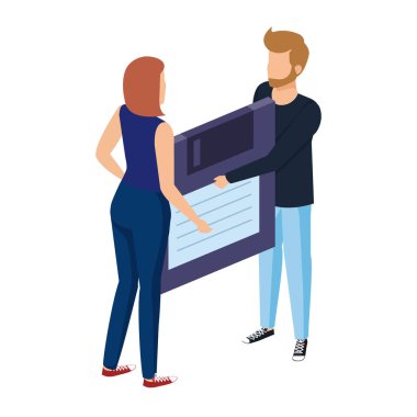 Disket veri deposunu kaldıran genç çift