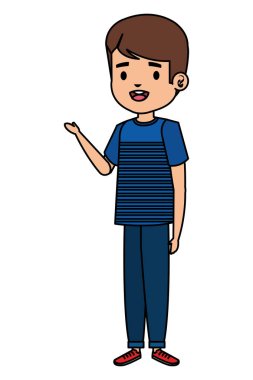 mutlu küçük çocuk komik karakter