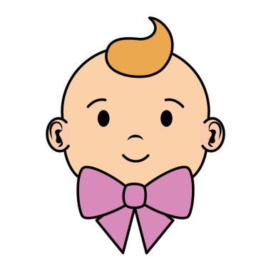 sevimli küçük bebek kız karakter