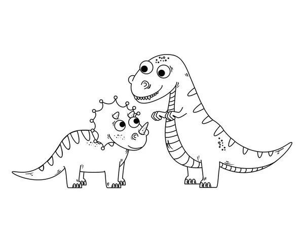 Милі тригеропи і символи тиранозавра Рекса — стоковий вектор