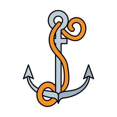 yaz deniz çapa izole simgesi