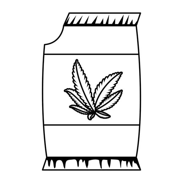 Semillas de cannabis bolsa icono de embalaje — Archivo Imágenes Vectoriales