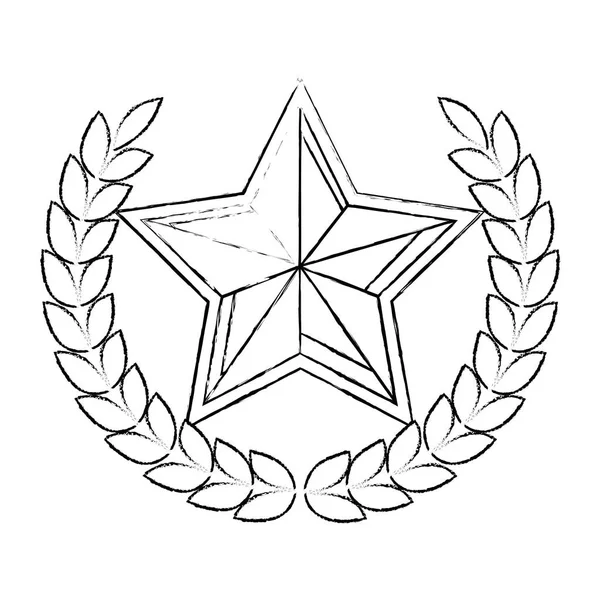 Estrela com folhas coroa coroa coroa ícone —  Vetores de Stock